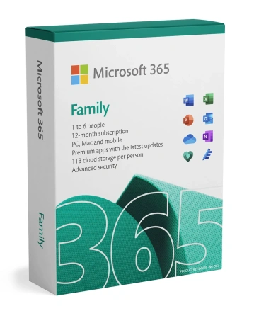 Microsoft 365 Family 12 months, up to 6 users